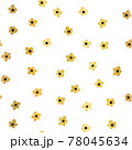 Gold foil ditsy flowers seamless vector background white. Floral repeating pattern small flowers 78045634