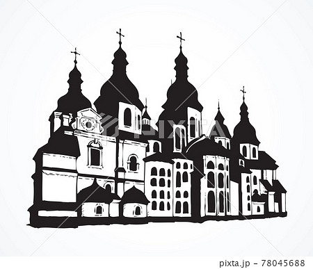 Vector Saint Sophia Cathedral in Kiev, Ukraine 78045688