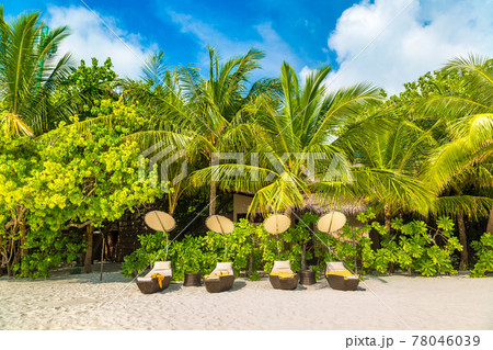 Wooden sunbed in the Maldives Wooden sunbed in the Maldives 78046039