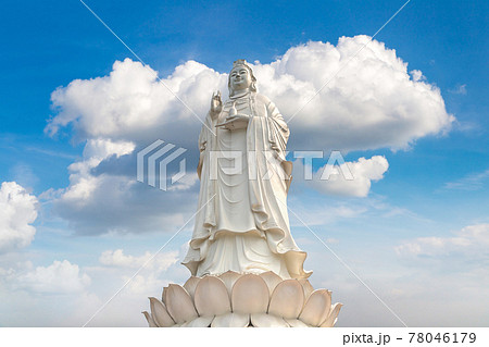 White Buddha statue in Danang 78046179