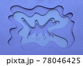 Paper cutout wave in blue color.  78046425