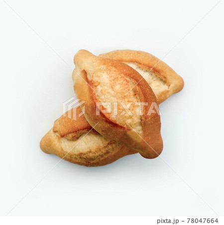 "Bolillos" on white background, top view. 78047664