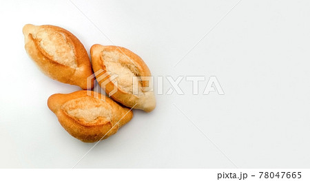 Freshly made " Bolillos" traditional Mexican bakery. copy space. 78047665