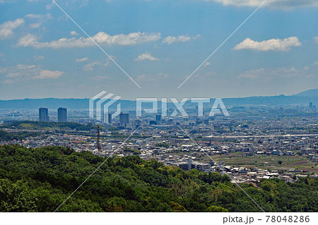 【都市風景】芥川城跡からの高槻市内の眺望 78048286