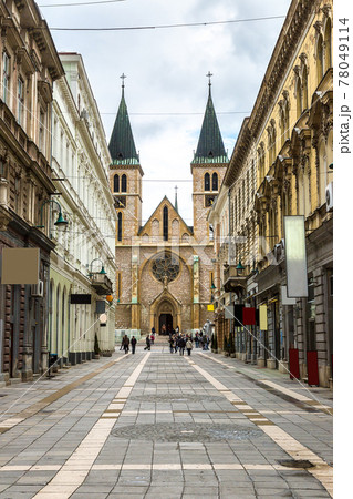 The sacred heart cathedral in Sarajevo The sacred heart cathedral in Sarajevo 78049114