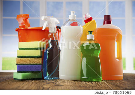 Assorted cleaning products, equipment background 78051069