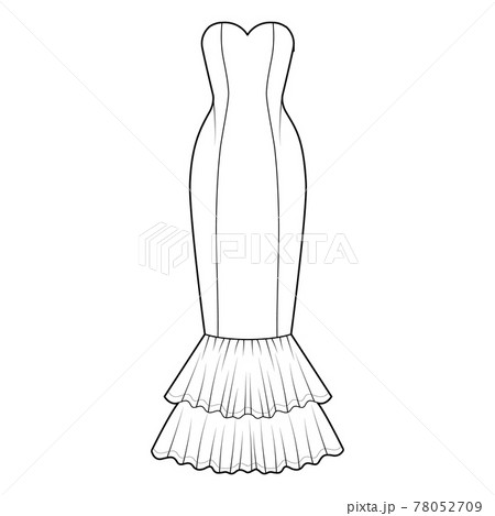 Mermaid on sale dress drawing