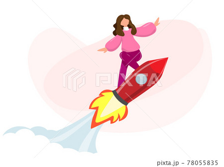 Different business ideas will accelerate marketing efforts. And growing rapidly.  Flat style cartoon illustration vector 78055835