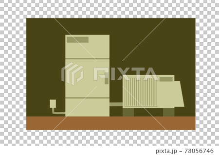 アンティークな背景のエコキュート 78056746