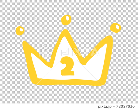 2nd place ranking of cute crown crown crown / handwritten illustration 2nd place ranking of cute crown crown crown / handwritten illustration 78057030