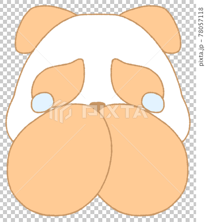 A panda with teary eyes that puts her hand on her mouth (orange) A panda with teary eyes that puts her hand on her mouth (orange) 78057118