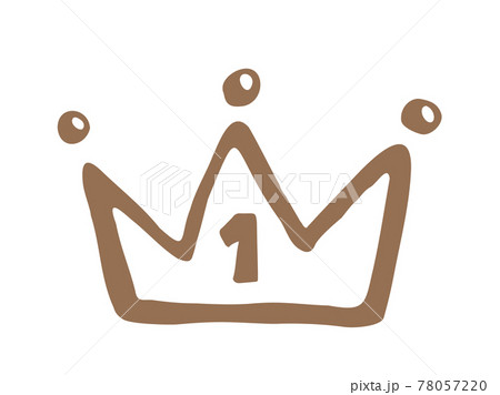 かわいい王冠の1位 ランキング クラウン Crown 手書きイラスト素材のイラスト素材