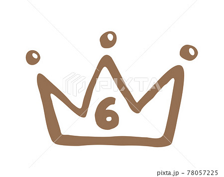 かわいい王冠の6位　ランキング　クラウン　crown／手書きイラスト 78057225
