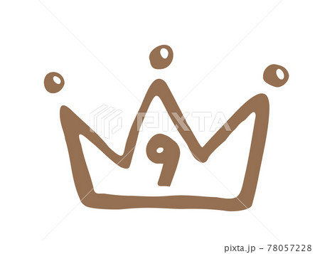 かわいい王冠の9位 ランキング クラウン Crown 手書きイラストのイラスト素材