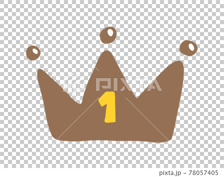 1st place of cute crown ranking crown crown / handwritten illustration 1st place of cute crown ranking crown crown / handwritten illustration 78057405