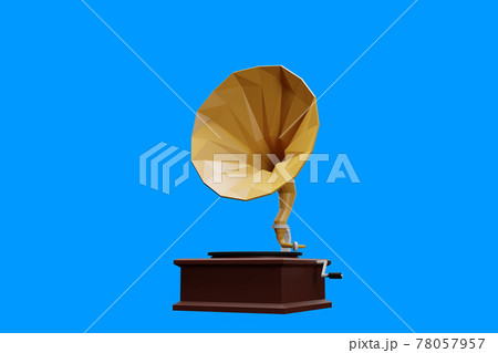 3d rendered cartoon illustration. Old record 78057957