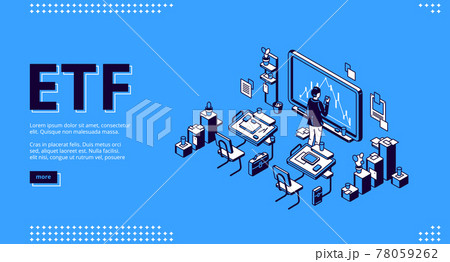 Etf isometric landing page, exchange traded fund 78059262