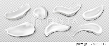 Cosmetic cream smear, toothpaste smudge 78059315