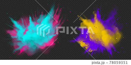 Holi paint powder color explosion realistic Holi paint powder color explosion realistic 78059351