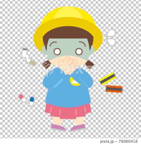 子供の誤嚥事故（女の子、帽子あり） 78060418