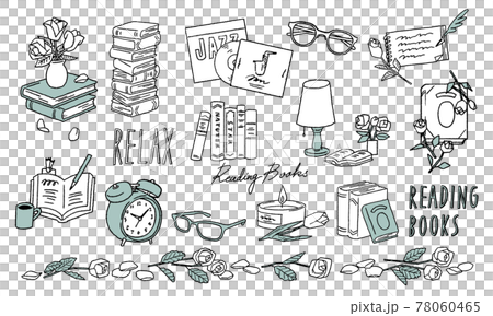 放鬆時光時尚線條畫矢量圖素材 78060465