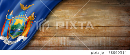 New York flag on old wood wall banner, USA New York flag on old wood wall banner, USA 78060514