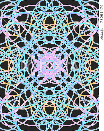 ネオンカラーの壁紙 幾何学模様1のイラスト素材