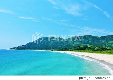 宮崎県　青空と海の風景 78062577