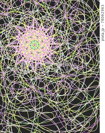 ネオンカラーの模様の壁紙5のイラスト素材