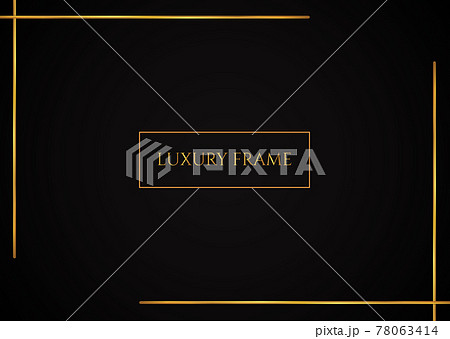 Luxury black background golden frame with space Luxury black background golden frame with space 78063414
