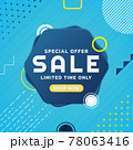Special offer sale banner geometric memphis element design 78063416