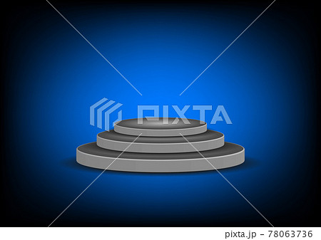 gray podium for show product presentation with blue color tone background vector illustration gray podium for show product presentation with blue color tone background vector illustration 78063736