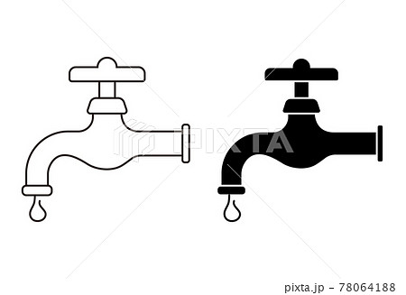 水道の蛇口のイラスト素材