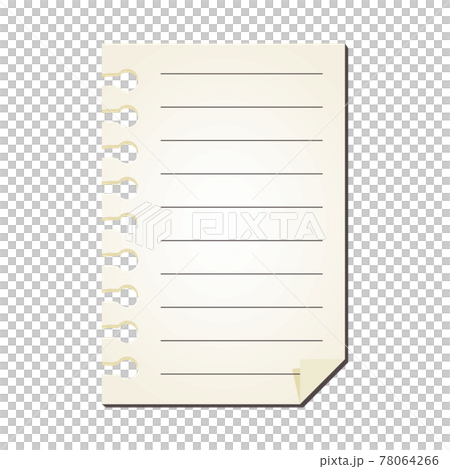 罫線ノート　メモ帳　背景素材 78064266