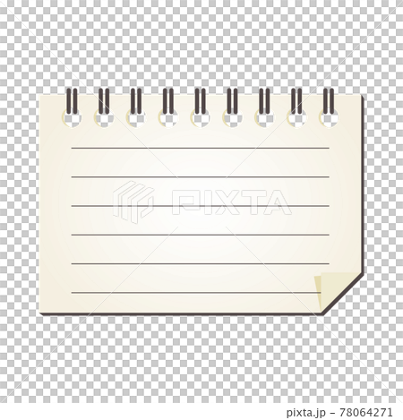 Ruled line ring notebook memo pad background material 78064271