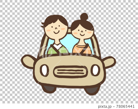 Cute driving person / hand-drawn illustration material Cute driving person / hand-drawn illustration material 78065441