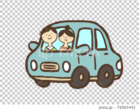 Cute driving person / hand-drawn illustration material Cute driving person / hand-drawn illustration material 78065442