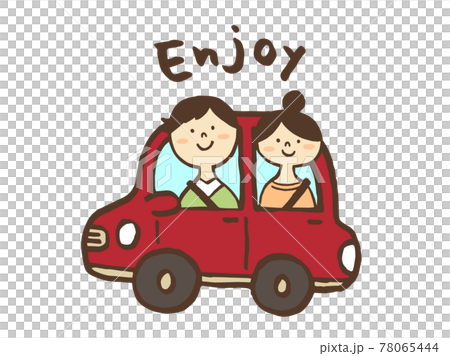 可愛的駕駛汽車人 Car Drive / 手寫插圖素材 可愛的駕駛汽車人 Car Drive / 手寫插圖素材 78065444