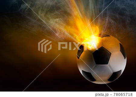Soccer ball with blaze Soccer ball with blaze 78065718
