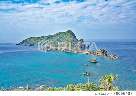 【後藤鼻展望所より沖秋目島】 鹿児島県南さつま市笠沙町赤生木 78066487