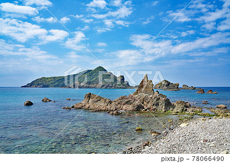 【後藤鼻展望所より沖秋目島】 鹿児島県南さつま市笠沙町赤生木 78066490