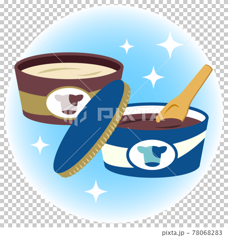 チョコレートとバニラのカップアイス チョコレートとバニラのカップアイス 78068283
