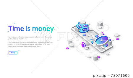 Time and money balance on scale 78071606