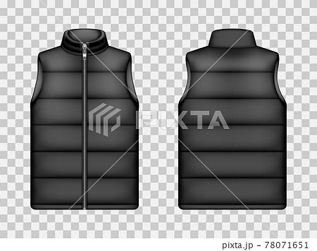 sleeveless puffer jacket black