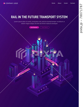 Rail train in future city transport system 78071787