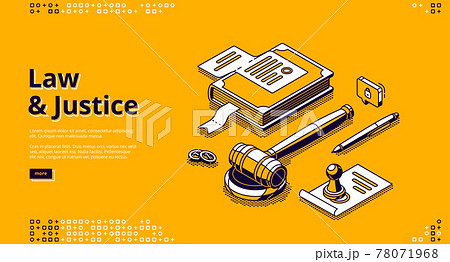 Law and justice isometric landing page legislation Law and justice isometric landing page legislation 78071968