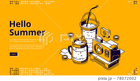 Milkshake cocktails isometric landing web banner Milkshake cocktails isometric landing web banner 78072002