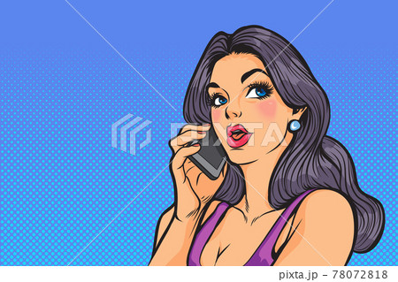 woman and telephone woman and telephone 78072818