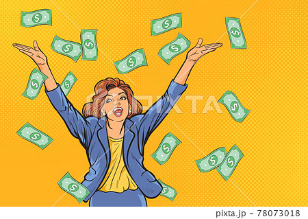 successful businesswoman on money 78073018