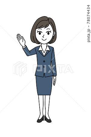 ビジネスマン 女性 案内 ポーズ ビジネスマン 女性 案内 ポーズ 78074434